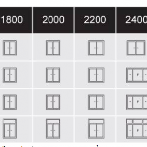 Mẫu kích thước quy chuẩn cửa đi mở trượt nhôm Xingfa