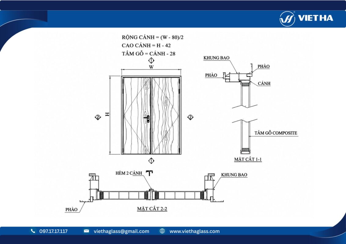 Cửa nhôm gỗ BLK