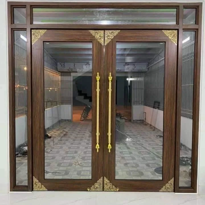 Cửa nhôm thủy lực cao cấp lắp hành lang trong nhà