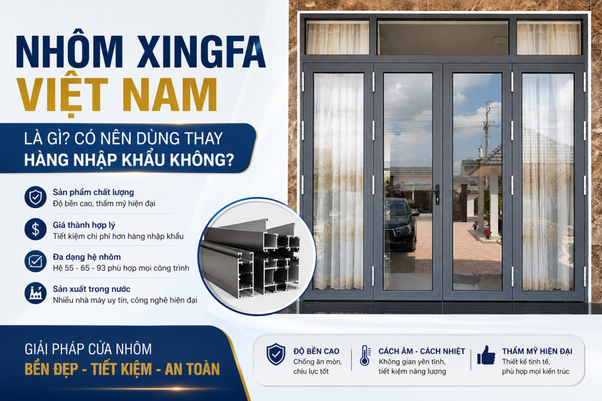 Cửa nhôm Xingfa Việt Nam chất lượng cao tại Thái Bình