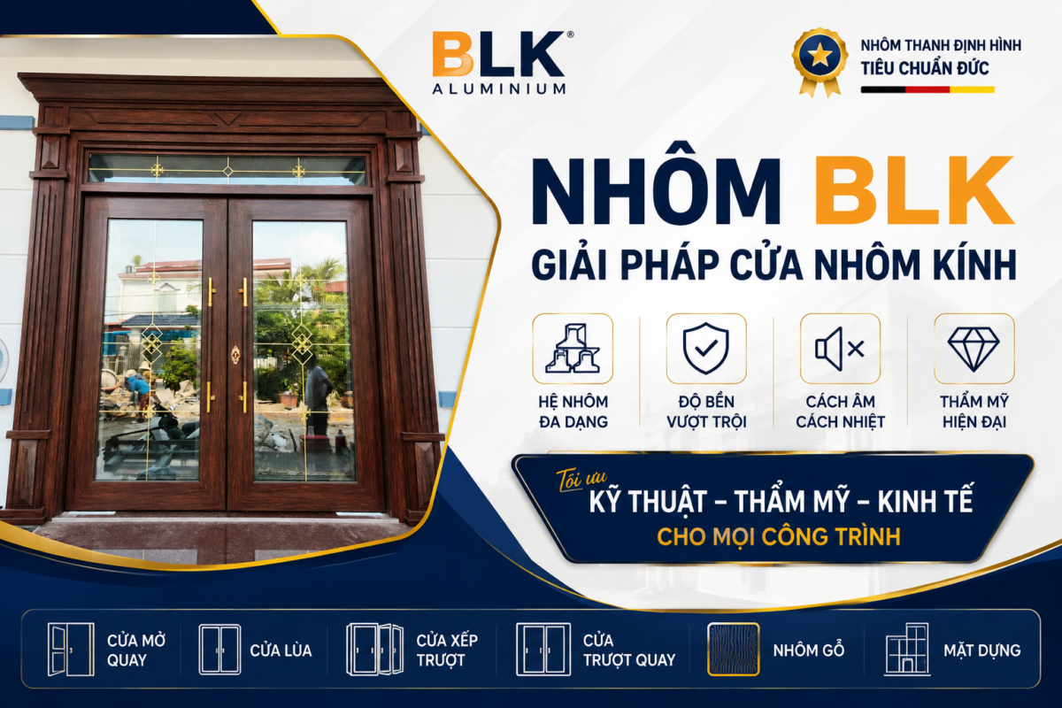 Nhôm BLK – giải pháp cửa nhôm kính