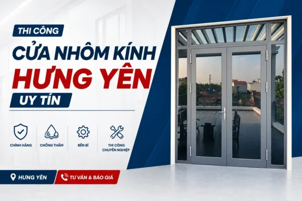 Thi công cửa nhôm kính Hưng Yên uy tín, chất lượng