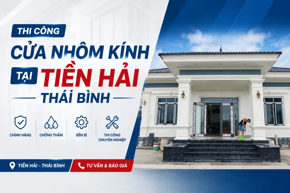 Thi công cửa nhôm kính tại Tiền Hải Thái Bình