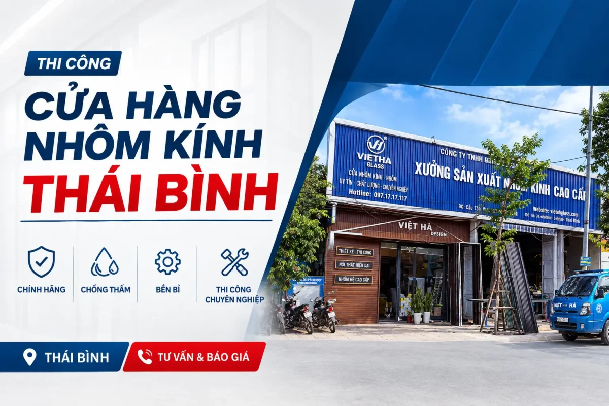 Cửa hàng nhôm kính Thái Bình – Nhôm Kính Việt Hà