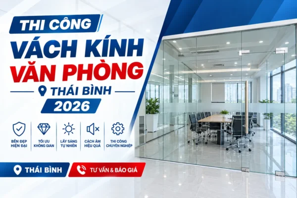thi công vách kính văn phòng Thái Bình 2026, tư vấn và báo giá